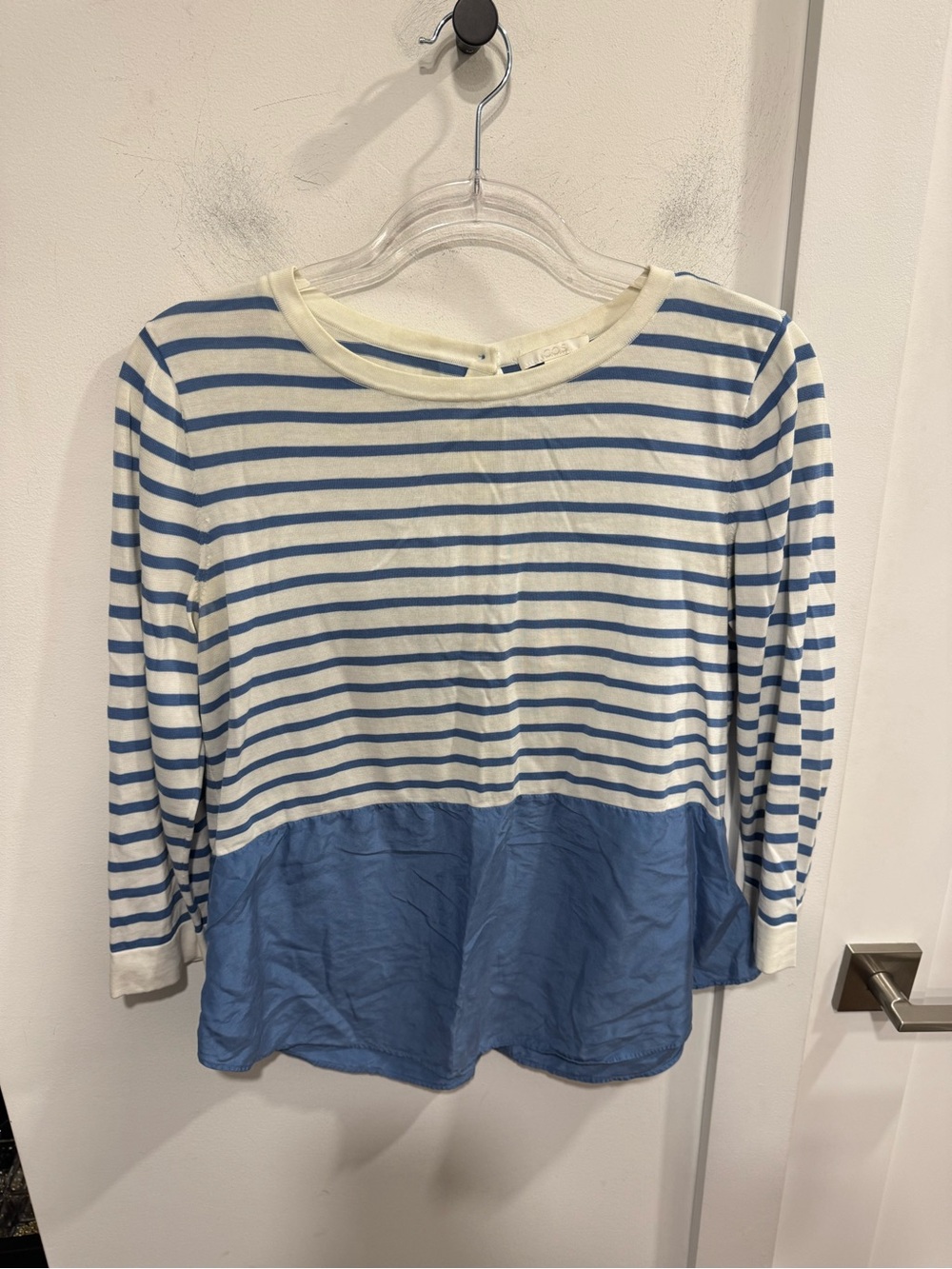 COS Blue Stripe Long-Sleeve Top
